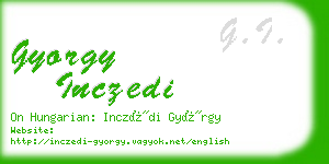 gyorgy inczedi business card